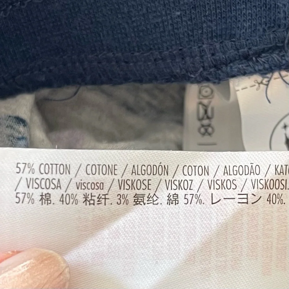 Disney Lilo & Stitch Allover Print Womens Joggers Blue Gray Striped Small - Picture 4 of 10